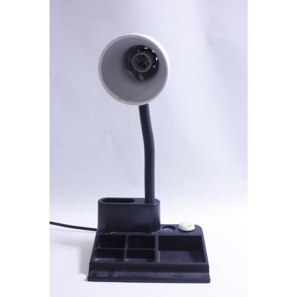 Vintage, Gooseneck, Desk Organizer, White and Black Memphis Style Lamp - Picture 4 of 4